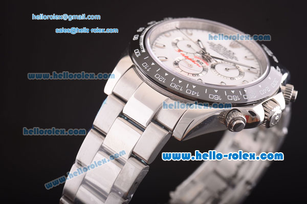 Rolex Daytona II Automatic 7750 Coating Steel Case and Strap with White Dial - Click Image to Close